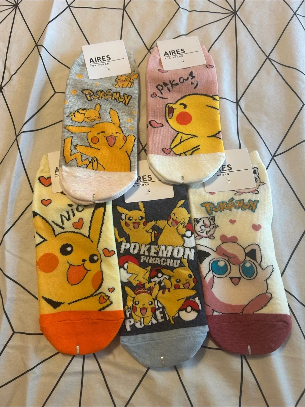 Pokémon Pikachu & Friends No-Show Socks - Multi Color (5-Pack)